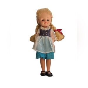 Horsman Swiss Miss Advertising Doll All Original Braids Outfit Shoes 12” Blonde